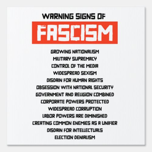 Early Warning Signs of Fascism