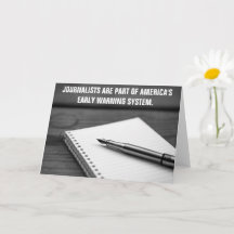 Early Warning System Journalist Greeting Card