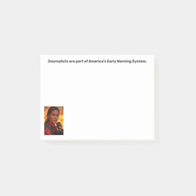 Early Warning System Journalist Post-it® Notes  (Front)