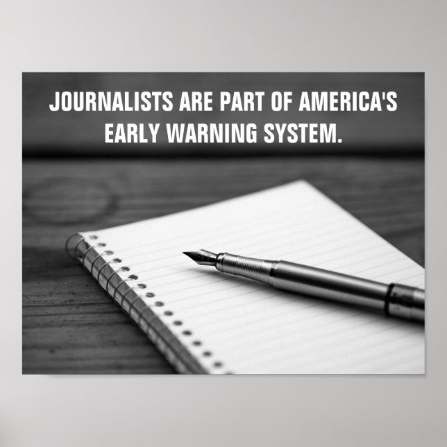 Early Warning System Journalist Poster (Front)
