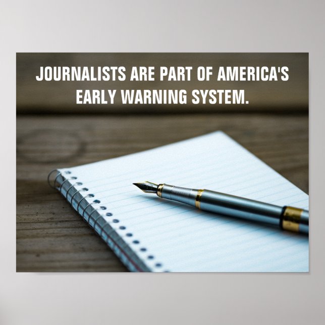 Early Warning System Journalist Poster (Front)