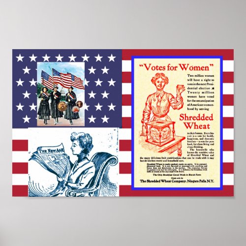 Early Womens Suffrage Movement America 1901_1908 Poster
