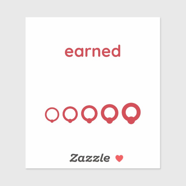 Earned Decal (Red Vinyl) (Sheet)
