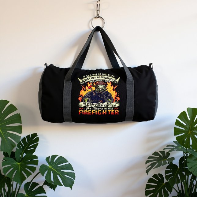 Earned Firefighter Title With Blood Duffle Bag (Creator Uploaded)