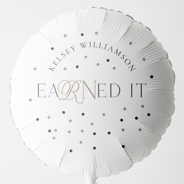 eaRNed It Nursing School Graduation Balloon (Front)