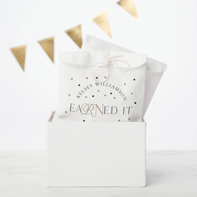 eaRNed It Nursing School Graduation Celebration Favor Bag (Party)