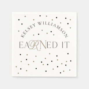 eaRNed It Nursing School Graduation Celebration Napkins