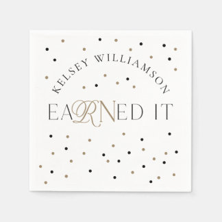 eaRNed It Nursing School Graduation Celebration Napkins