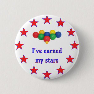 Earned My Stars Bocce Ball Button