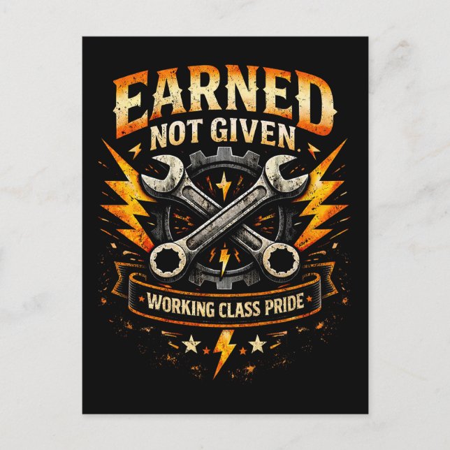 Earned Not Given Postcard (Front)