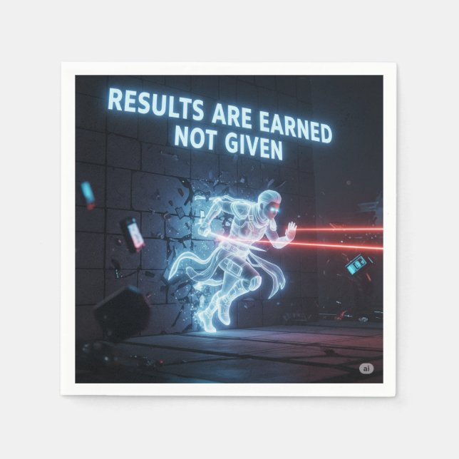 Earned Threads: The Grind is Real Napkins (Front)