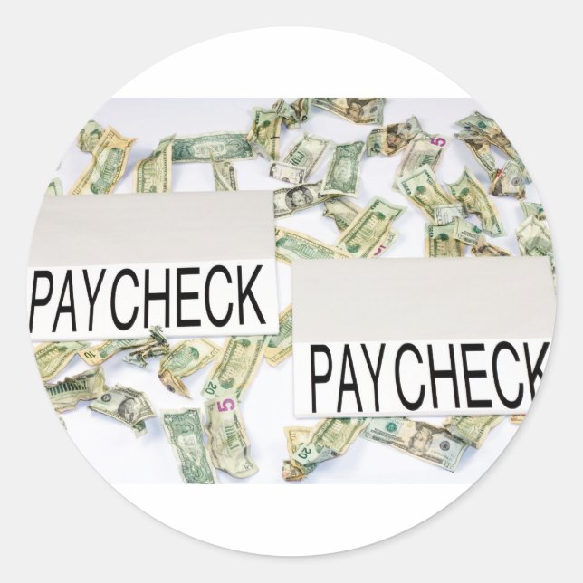 Earning to Pay Classic Round Sticker (Front)