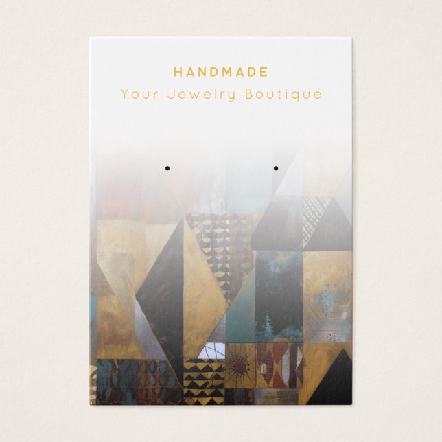 Earring Abstract Boho Jewelry Display Cards (Front)