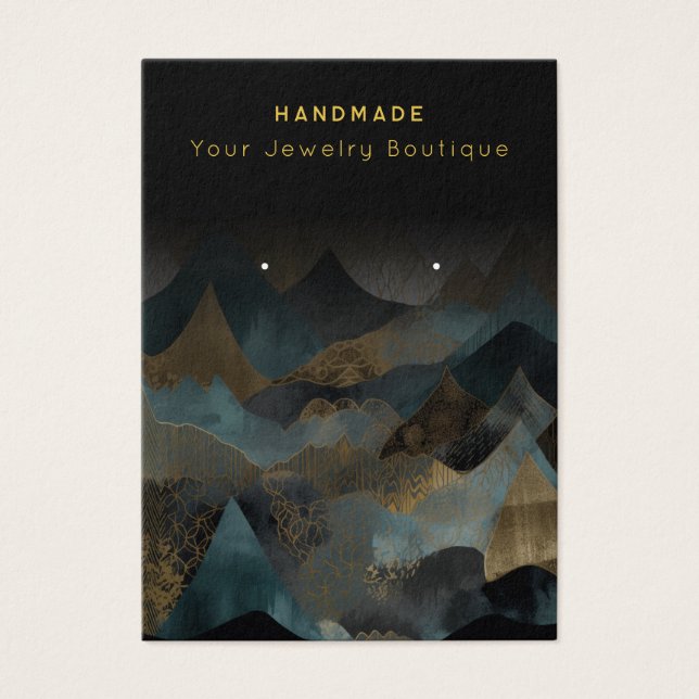 Earring Abstract Modern Jewelry Display Cards (Front)