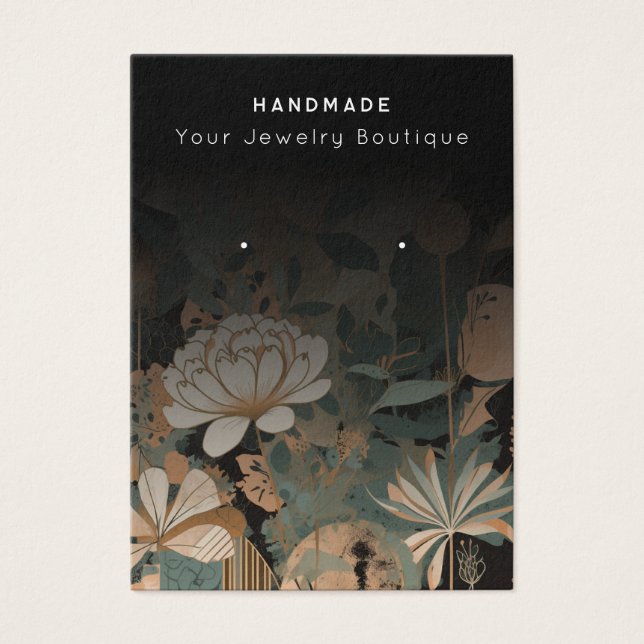 Earring Abstract Modern Jewelry Display Cards (Front)