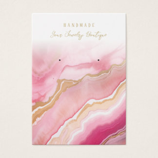 Earring Blush Pink Gold Agate Display Cards
