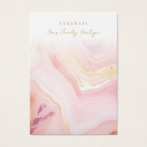 Earring Blush Pink Gold Agate Display Cards