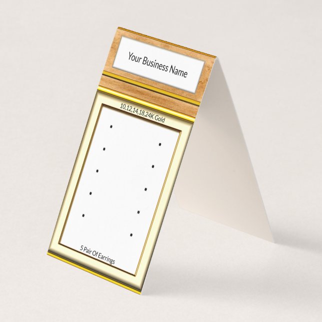 Earring Board Display | Personalized Business Card (Front)