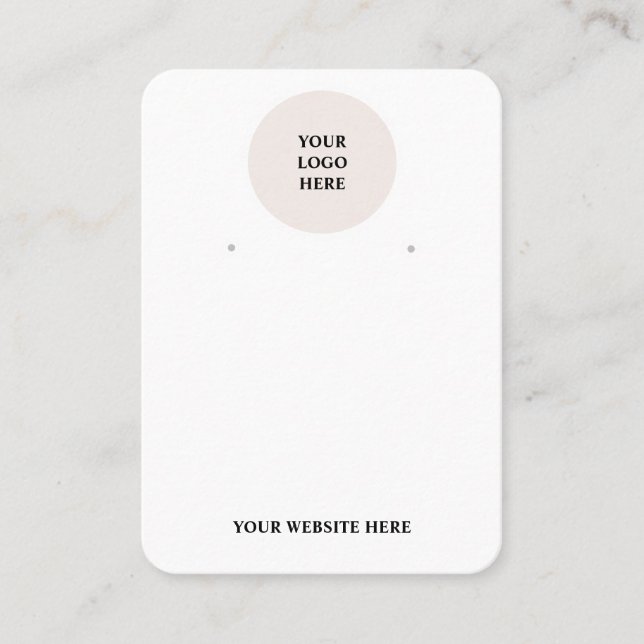 Earring Card Display 3.5" x 2.5" (Front)