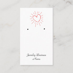 Earring card for jewelry maker and sales.