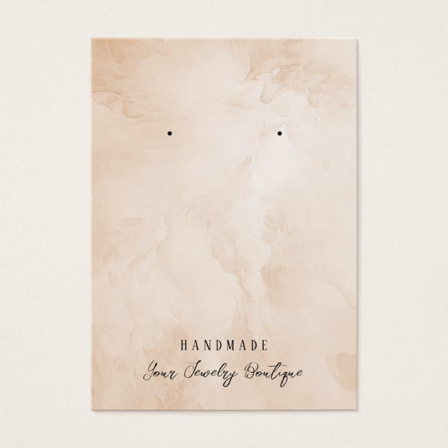 Earring Cream Ivory Abstract Jewelry Display Cards (Front)