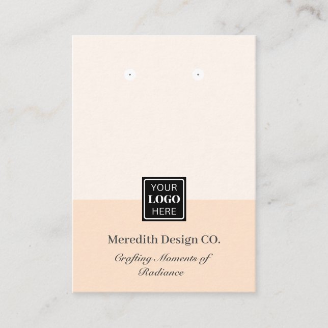  Earring Display  Business Card (Front)