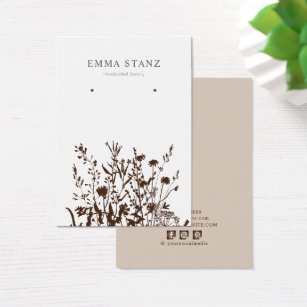 Earring Display Card • Earthy Floral Social Media