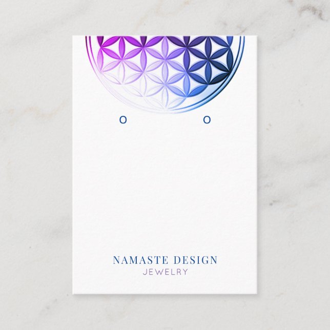 Earring Display Card • Flower of Life/Mandala (Front)