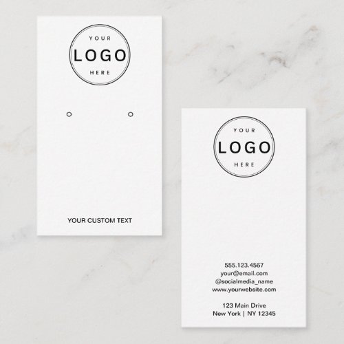 Earring Display Card Logo Jewelery Display Card