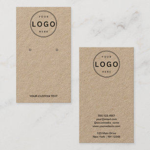 Earring Display Card Logo Jewelery Display Card