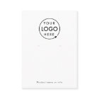 Earring Display Card | Logo White Jewelery Display