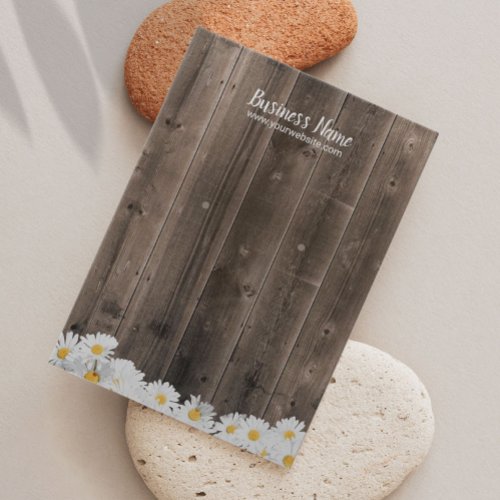 Earring Display Card Rustic Wood Daisy Floral