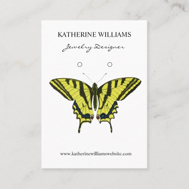 Earring Display Card | Vintage Butterfly (Front)
