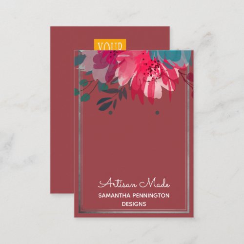 Earring Display Elegant Watercolor Floral Business Business Card