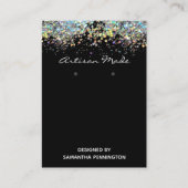 Earring Display Faux Rainbow Metalitic Glitter Business Card (Front)