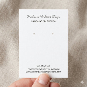 Earring Display    Handmade in the USA Business Card