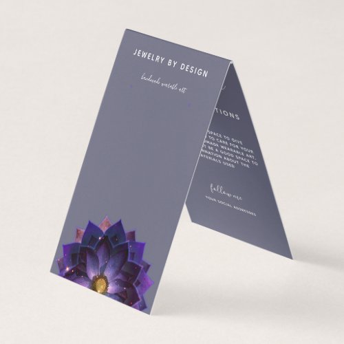 Earring Display Mystical Lotus Mandala Crafter Business Card