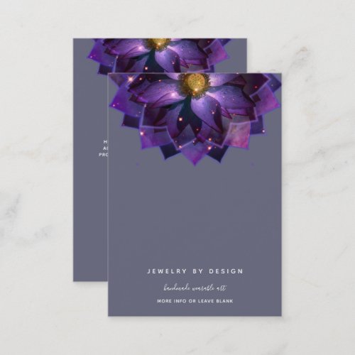 Earring Display Mystical Lotus Mandala Crafters Business Card