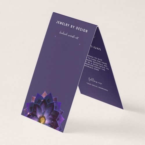 Earring Display Mystical Lotus Mandala Crafters Business Card