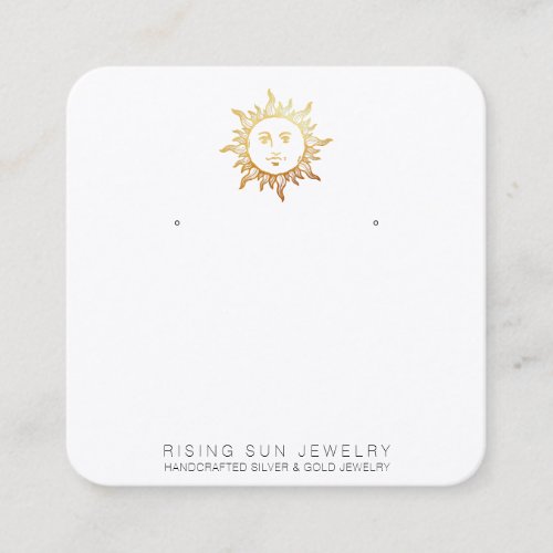  EARRING DISPLAY QR Social Media Icons Sun Square Business Card