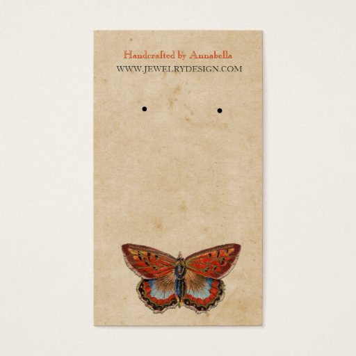Customizable Earring Holder Business Card Templates