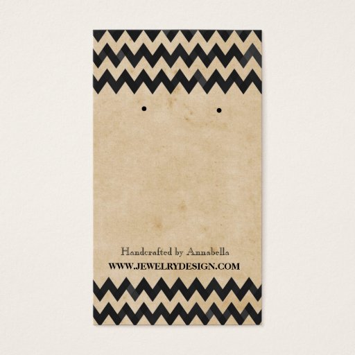 Customizable Earring Holder Business Card Template