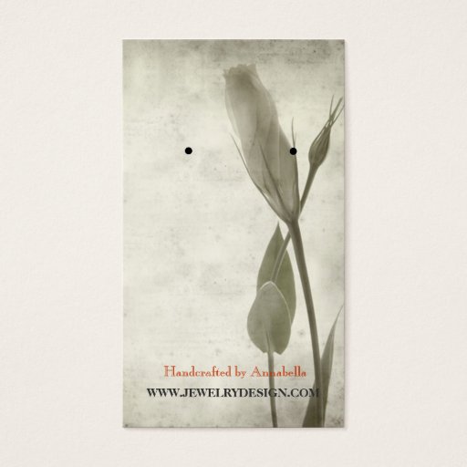 Customizable Earring Holder Business Card Template