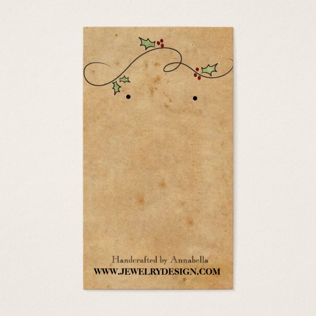 Earring Holder Christmas Holiday Custom Jewelry (Front)