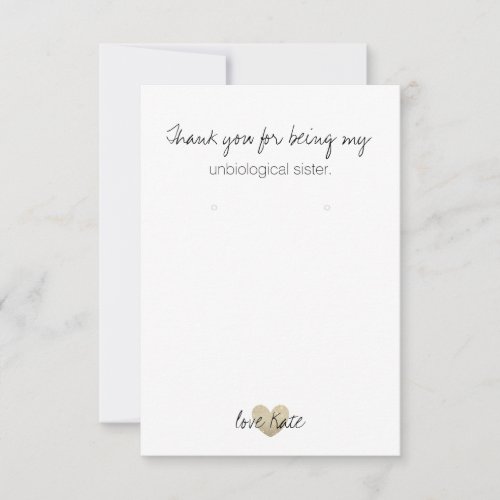 Earring HolderThank You Card _ Heart Fab