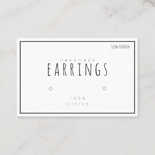 Earring holders display card business cards