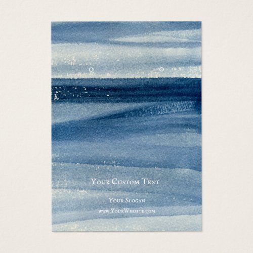 Earring Jewellery Display Card Blue Sea Artwork