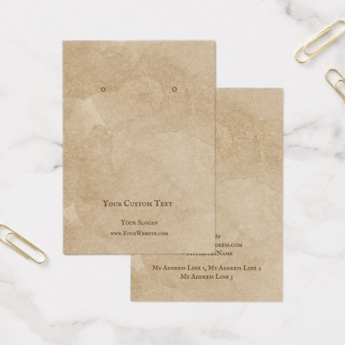 Earring Jewellery Display Card Coffee Paper Art