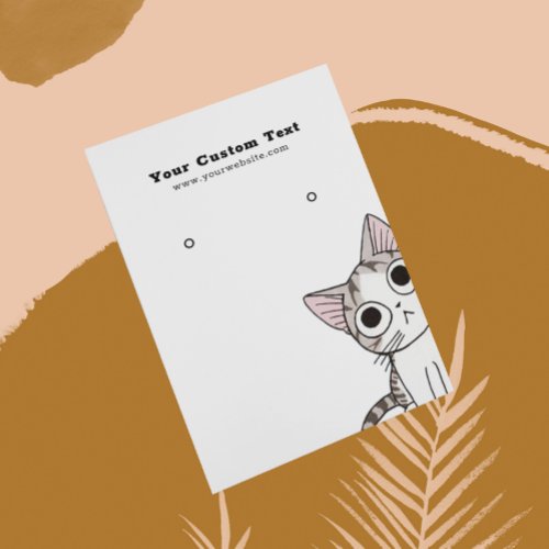 Earring Jewelry Display Card • Cute Kitten Cat