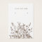 Earring Jewelry Display Card • Earthy Floral